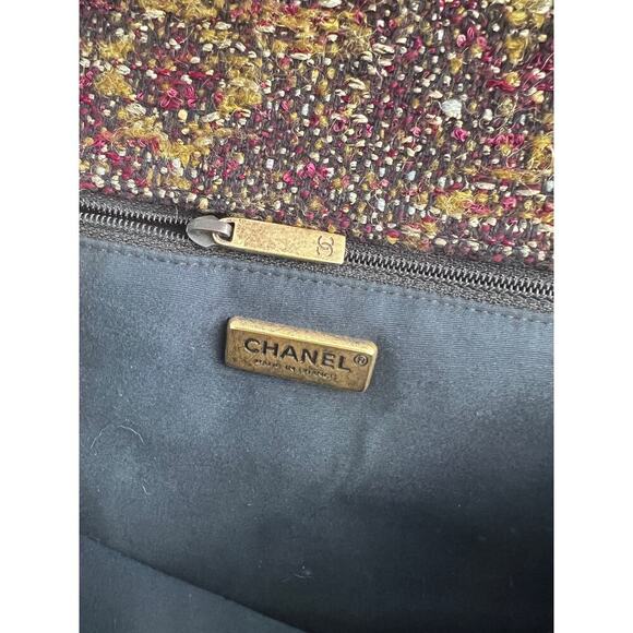 Chanel tweed crystal embellished Paris Byzance reissue 2.55 flap bag jumbo size - Picture 5 of 7